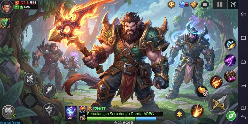 Screenshot gameplay 62HOT menampilkan aksi pertarungan yang mendebarkan.
