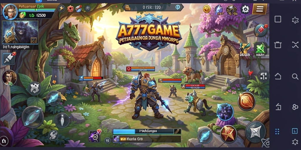 Tampilan gameplay A777GAME yang menampilkan aksi seru MMORPG.