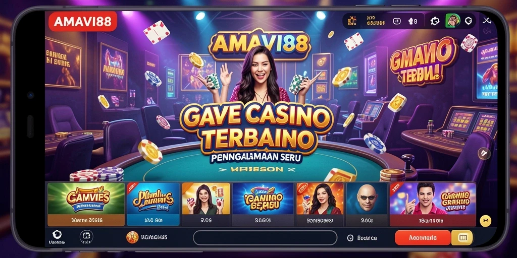 Tampilan gameplay Live Casino yang seru dan menegangkan di AMAVI88.