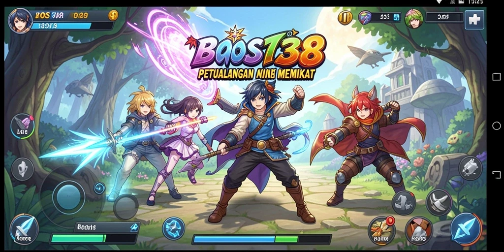 Screenshot gameplay BOS138 menampilkan aksi seru dan karakter Anime yang menarik.