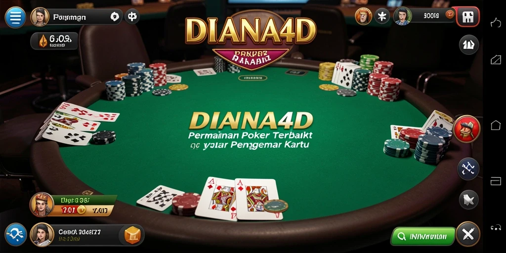 Tampilan gameplay seru dan kompetitif di DIANA4D Poker.