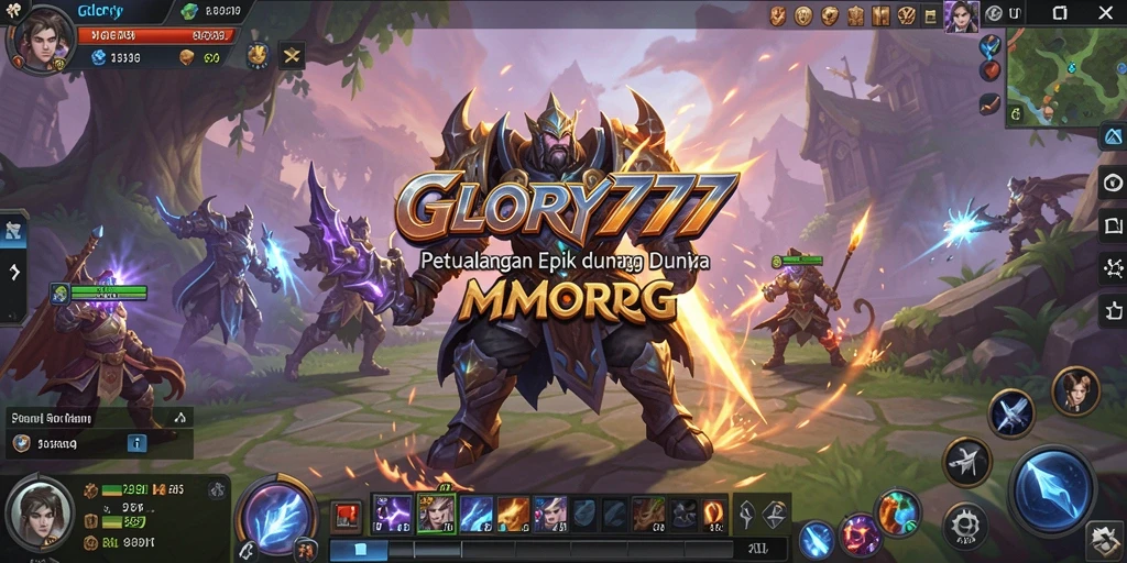 Screenshot menampilkan aksi seru dalam gameplay GLORY777.