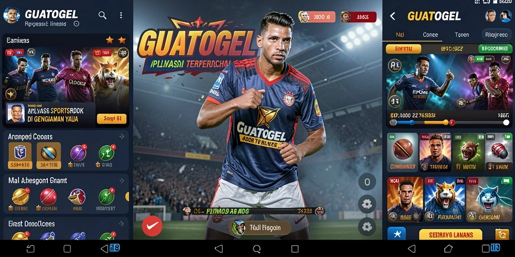 Tampilan gameplay GUATOGEL saat memasang taruhan olahraga.