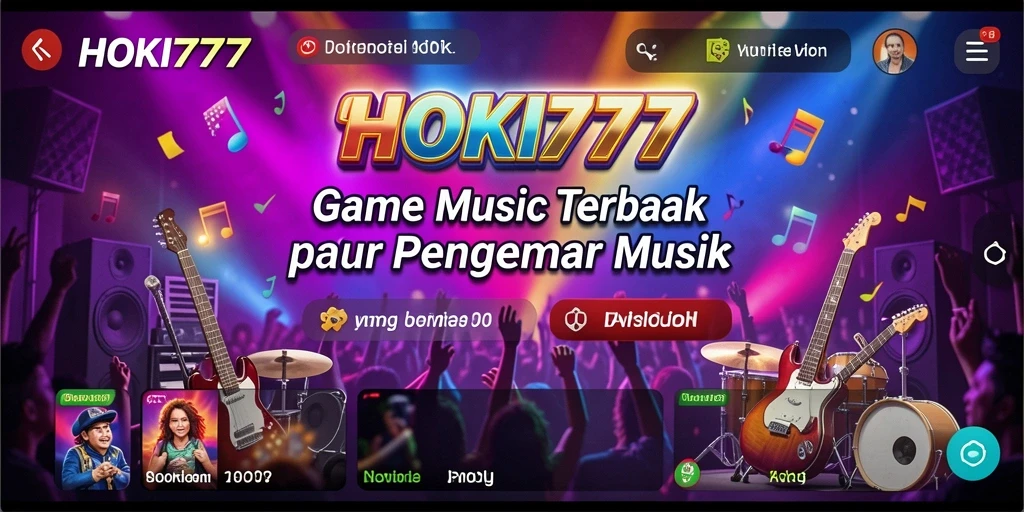Tampilan menarik dari gameplay HOKI777 yang penuh musik.