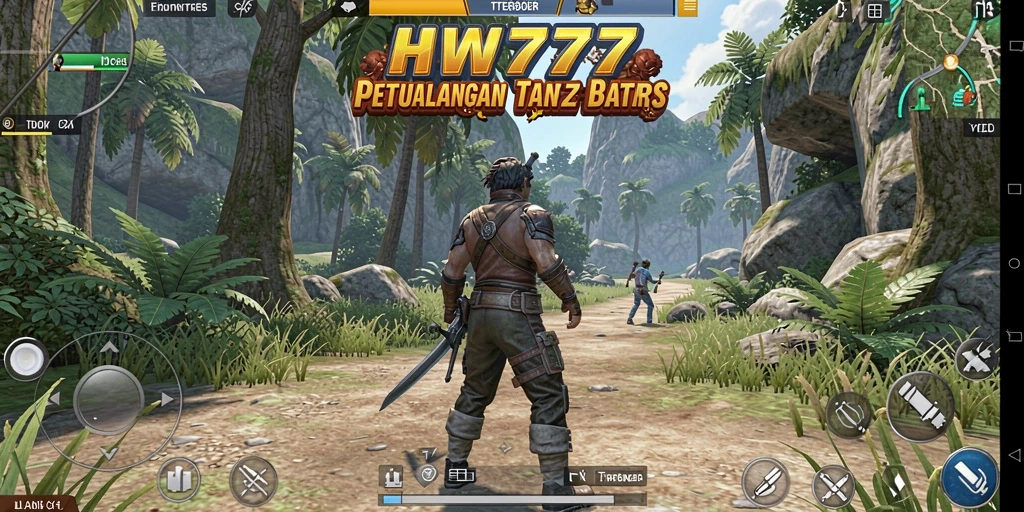 Tampilan gameplay HW777 yang menakjubkan di dunia terbuka.