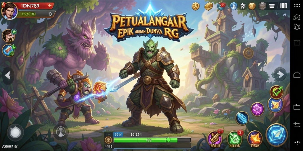 Tampilan gameplay RPG yang memukau di IDN789.