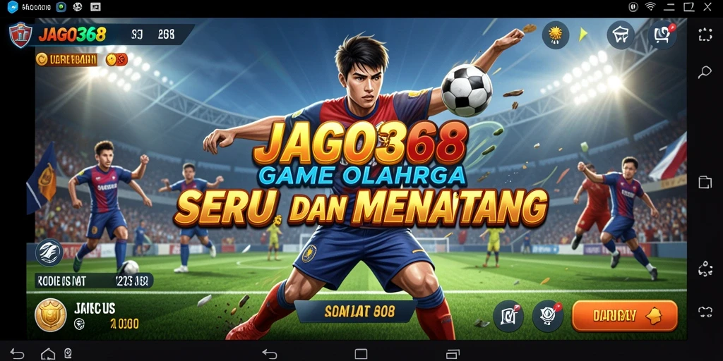 Tampilan gameplay seru di JAGO368 dengan aksi olahraga nyata.