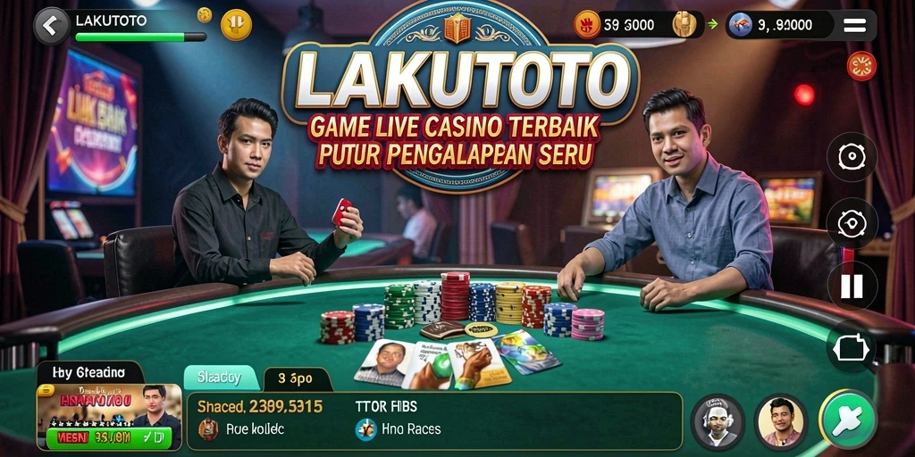 Tampilan menarik gameplay Live Casino di LAKUTOTO.