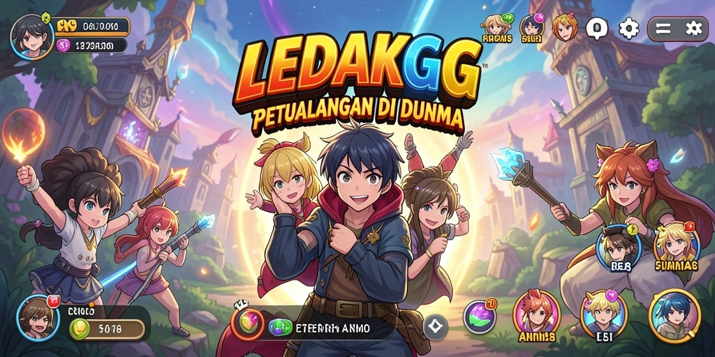 Tampilan gameplay menakjubkan dalam dunia anime yang memukau.