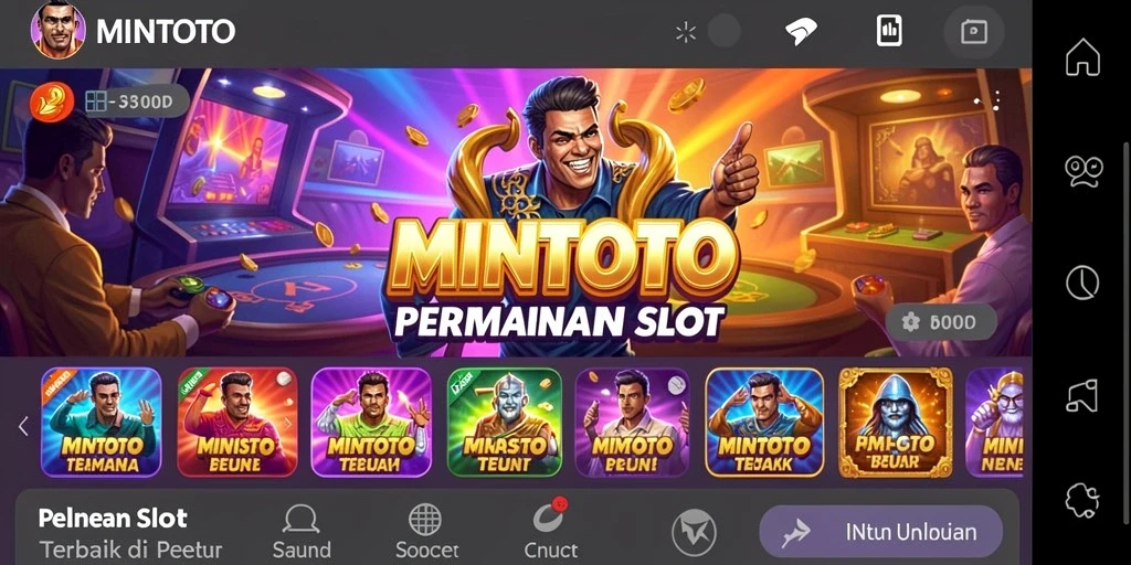 Gameplay MINTOTO yang seru dan grafis menarik di layar.