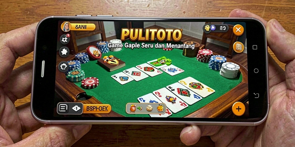 Screenshot gameplay seru dari PULITOTO yang menampilkan suasana Gaple.