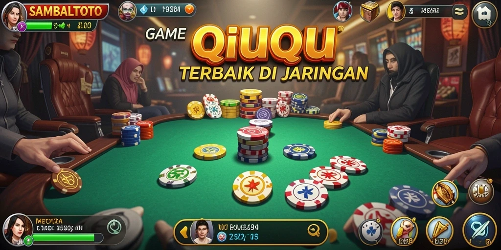 Tampilan gameplay menarik dari SAMBALTOTO dengan kartu QiuQiu.