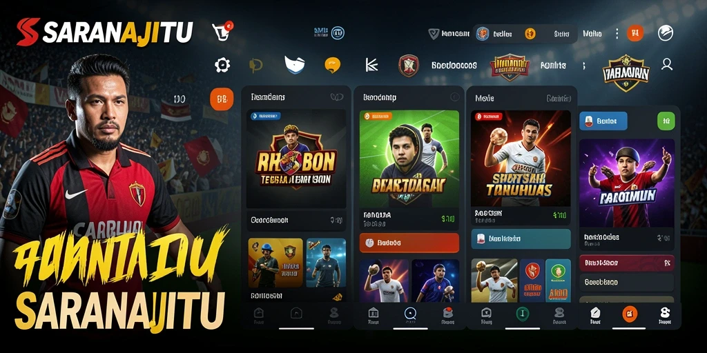 Screenshot gameplay SARANAJITU menampilkan antarmuka pengguna yang menarik.