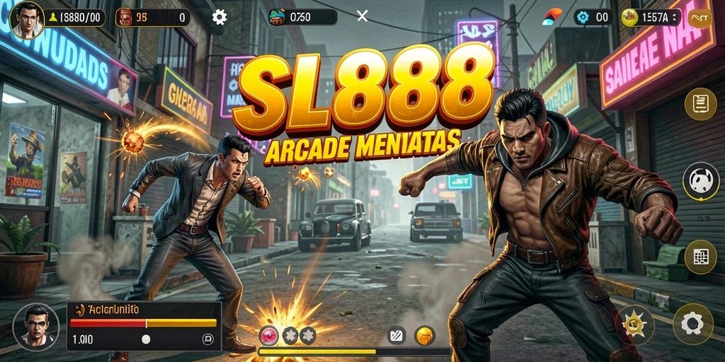 Screenshot menampilkan momen menegangkan dalam gameplay SL888.