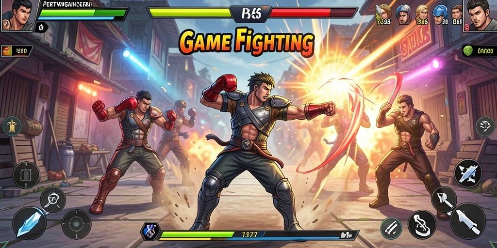 Tangkapan layar gameplay SP666 menunjukkan aksi pertarungan yang intens dan mendebarkan.