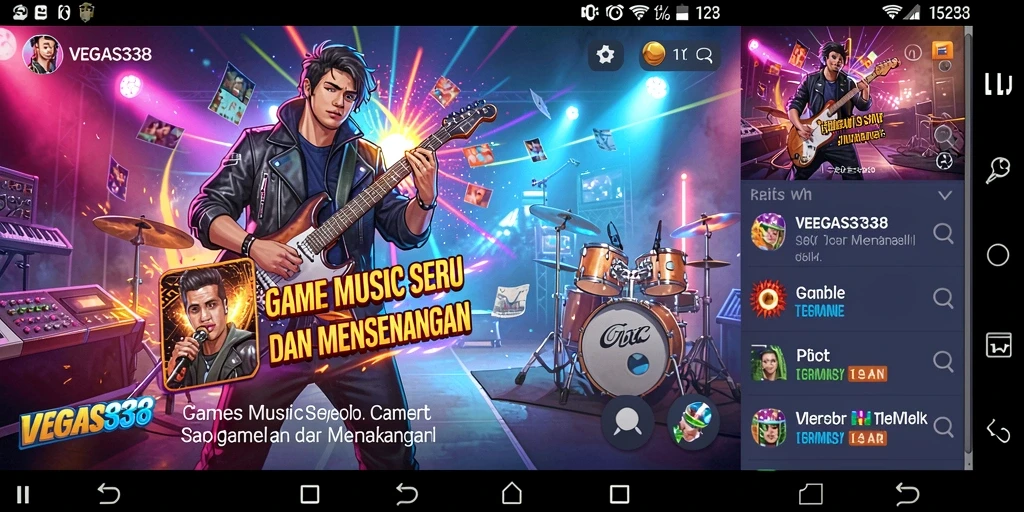 Tampilan gameplay VEGAS338 yang menarik dengan banyak pilihan lagu.