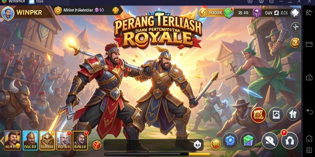 Gameplay mendebarkan WINPKR dalam pertempuran Battle Royale.