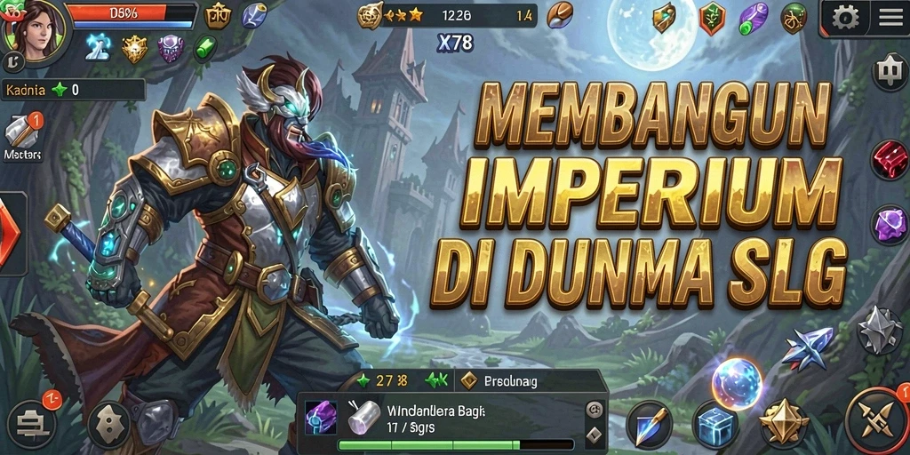 Gameplay X78 menampilkan pertempuran strategis di dunia SLG.